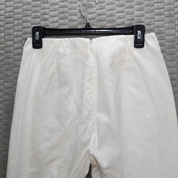 Rag N Bone Simone Pants-High Rise-Cigarette-White with Black Stripe-Sz 6 - Picture 7 of 11